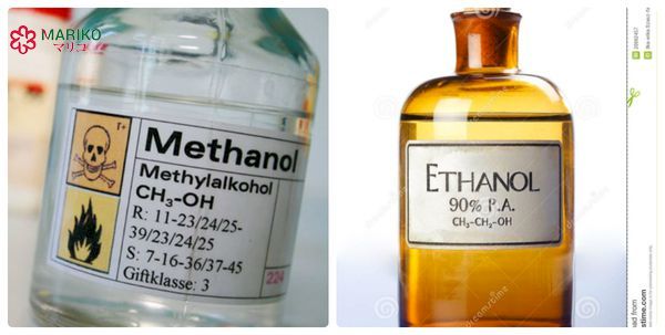 Phân biệt ethanol và methanol 