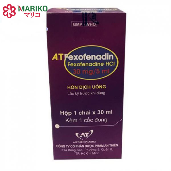 AT Fexofenadin 30ml - Hỗ trợ điều trị dị ứng - Nhà thuốc Mariko
