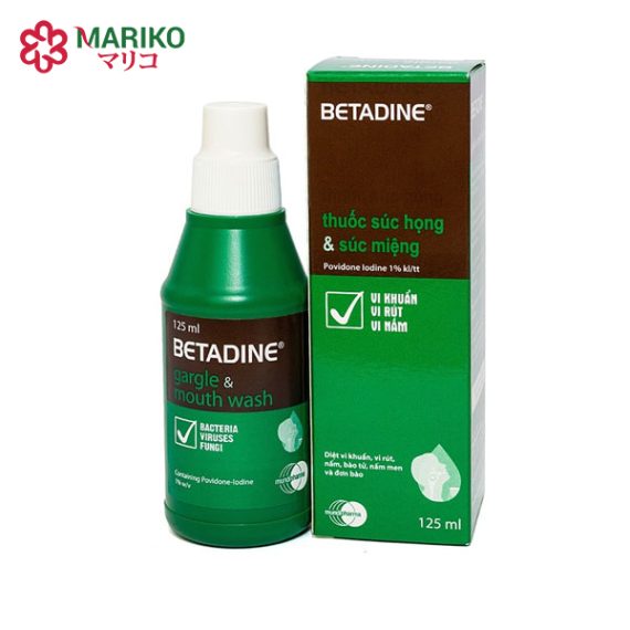Betadine súc miệng - Nước súc họng, vệ sinh răng miệng, sát khuẩn vòng họng