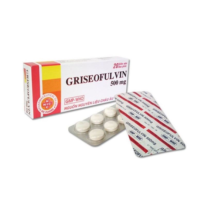 Thuốc kháng nấm đường uống Griseofulvin 500mg