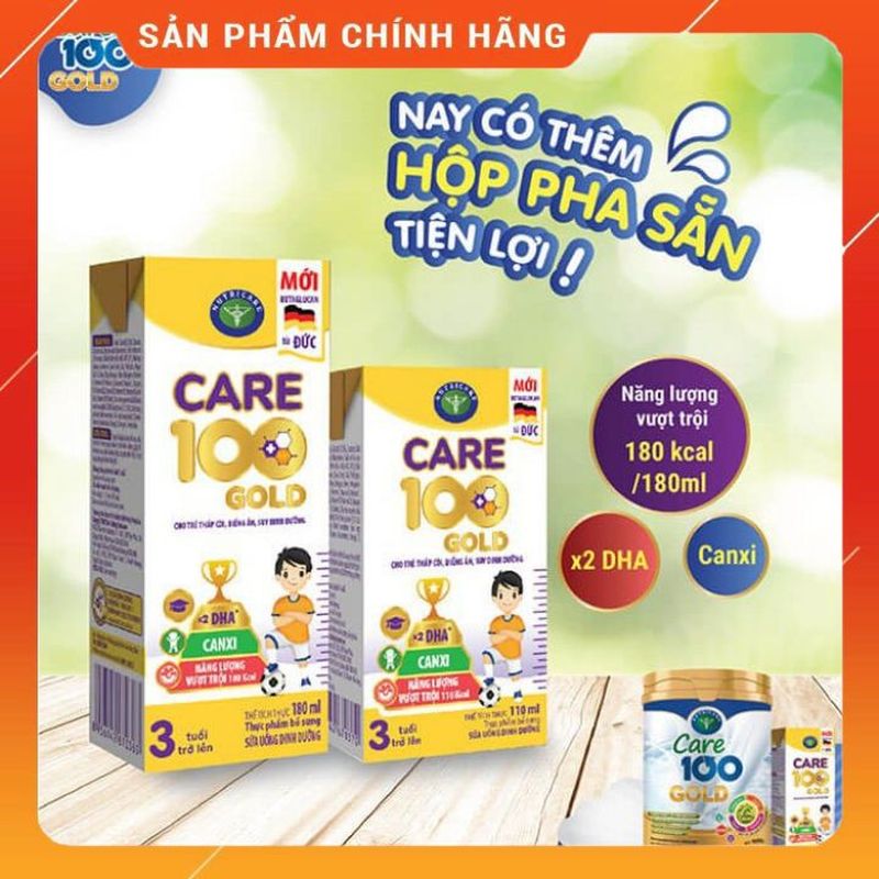 Sữa tươi cho bé tăng cân Care 100 Gold 