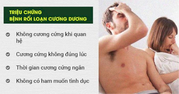 Triệu chứng của bệnh Rối loạn cương dương